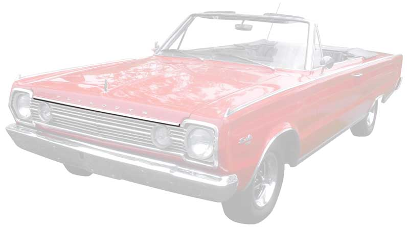 OER Reproduction Hood Lip Molding For 1966 Plymouth Belvedere and Satellite