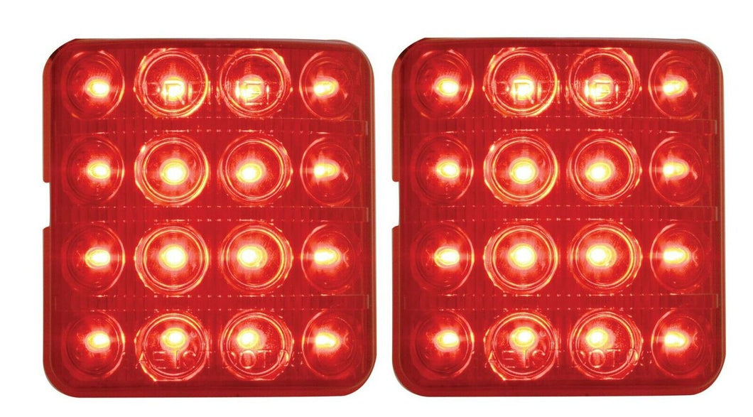 United Pacific 16 LED Tail Light Set 1951-1952 Chevy Bel Air & Styleline Models