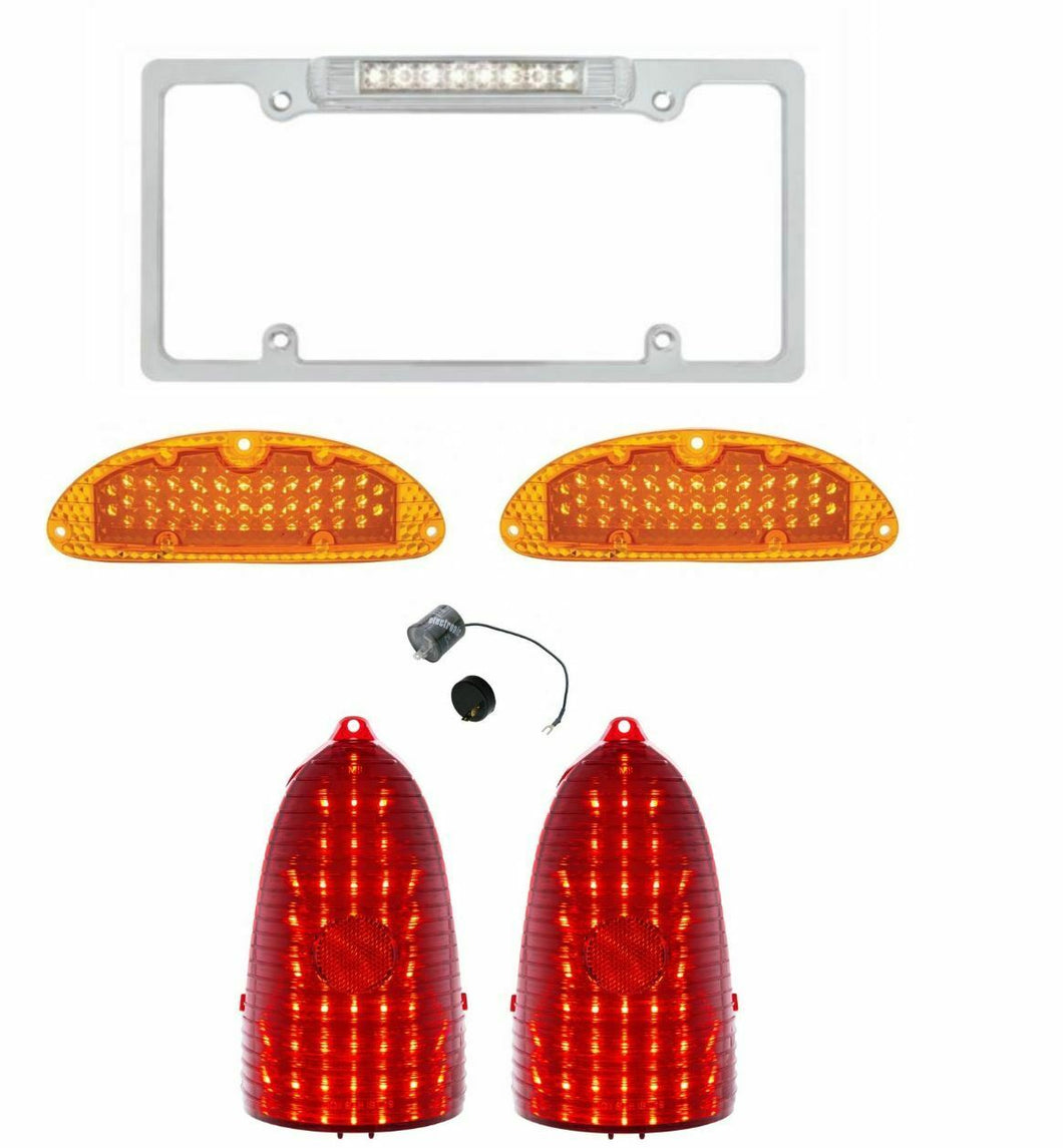 United Pacific One Piece 48 LED Tail Light/Marker Light Set 1955 Chevy Bel Air
