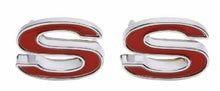 Load image into Gallery viewer, Trim Parts Front Fender SS Emblem Red 1969-1972 Chevy Camaro Made in the USA
