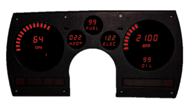 Intellitronix Red LED Digital Gauge Cluster 1982-1990 Chevy Camaro Models