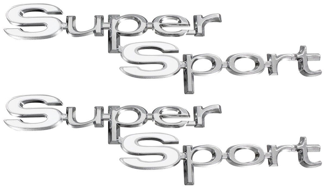 RestoParts Rear Quarter Panel Super Sport Emblem Set For 1967 Chevelle Models