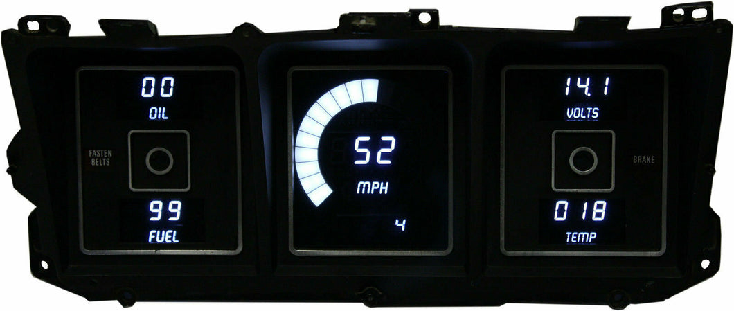 Intellitronix White LED Digital Gauge Cluster 1973-1979 Ford Truck Models
