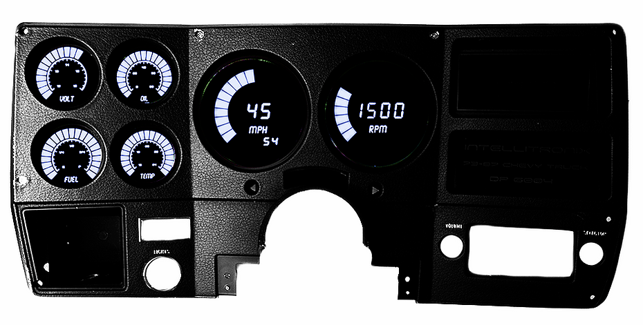 Intellitronix White LED Bar Digital Gauge Cluster Panel 1973-1987 Chevy Truck