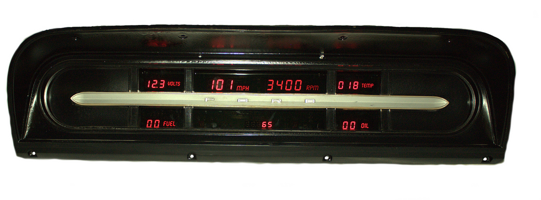 Intellitronix Red LED Digital Gauge Cluster 1967-1972 Ford Truck Models