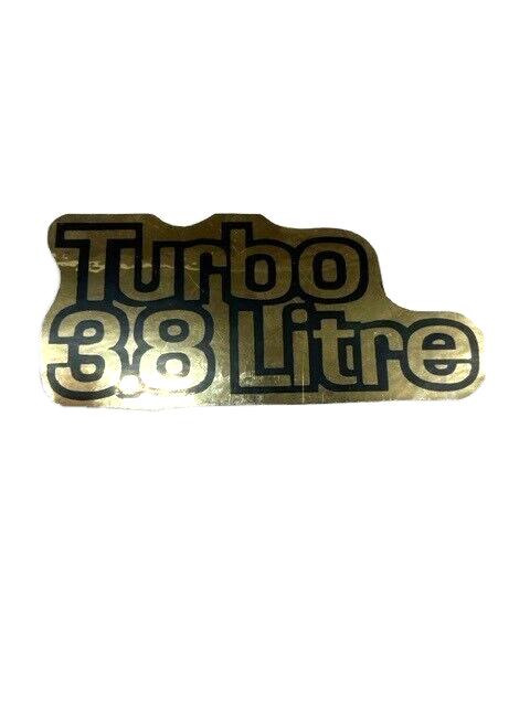 Gold and Black 3.8 Litre Air Cleaner Decal For 1978-1981 Buick Regal