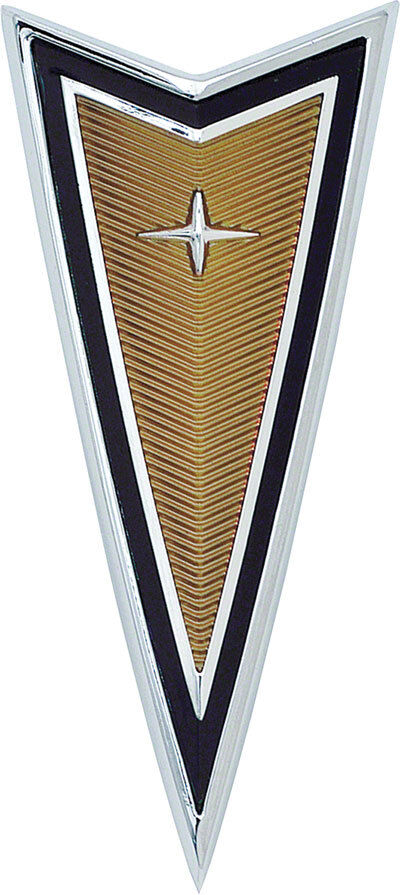 Gold Bumper Nose Front Arrowhead Emblem For 1978-1981 Firebird Esprit
