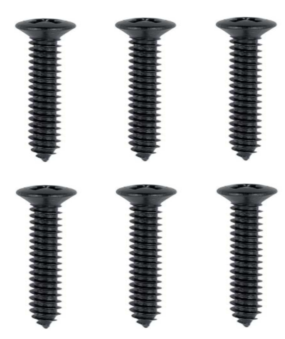 Black Sunvisor Support Bracket Screw Set For 1982-1992 Firebird and Camaro