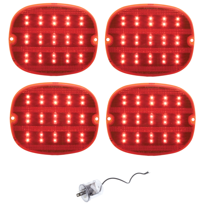 United Pacific Super Bright LED Tail Light Set With Flasher 1990-1996 Corvette