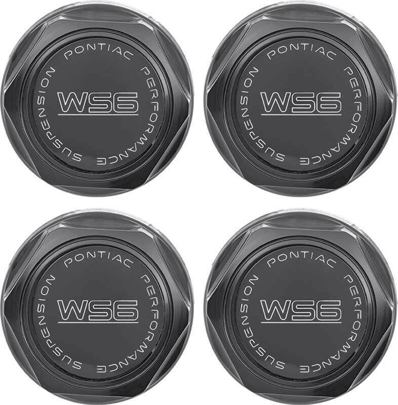 OER Black WS6 Wheel Center Cap Set 1982-1992 Pontiac Firebird and Trans AM