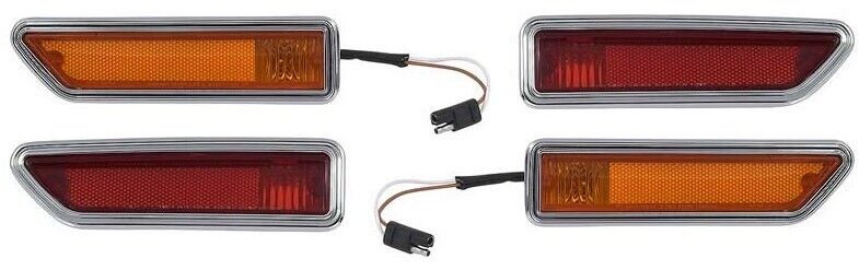 OER 4 Piece Side Marker Lamp Set Front and Rear For 1970-1971 Dodge Challenger