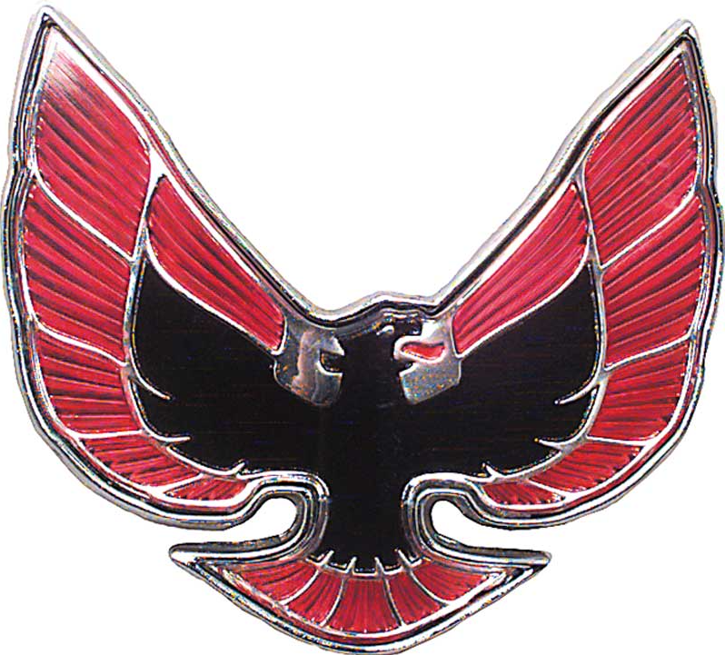 OER Red and Black Front End Bird Emblem For 1974-1976 Firebird and Trans AM