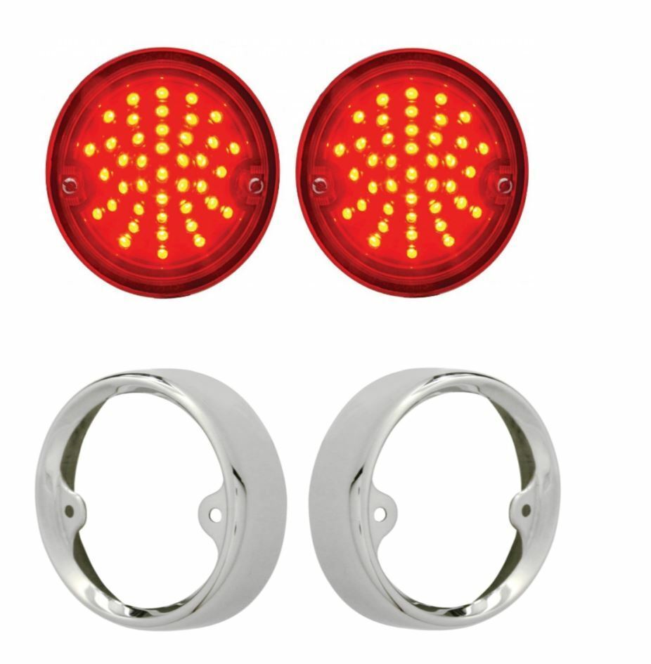 United Pacific SS Bezel and  LED Tail Light Set 1954-55 Chevy GMC Stepside Truck