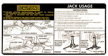Load image into Gallery viewer, OER Jacking Instruction Decal 1974-1977 Chevy &amp; GMC Pickup Trucks 2 Wheel Drive
