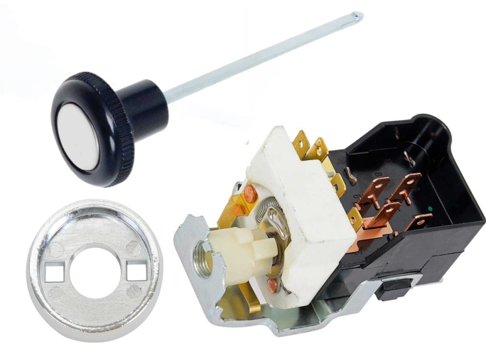 OER Headlight Switch Bezel and Knob 1967-1968 Chevy and GMC Pickup Truck