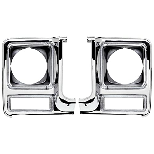 OER Round Headlamp Bezel Set w/o Chrome Grill 1979-1980 Chevy & GM Pickup Truck