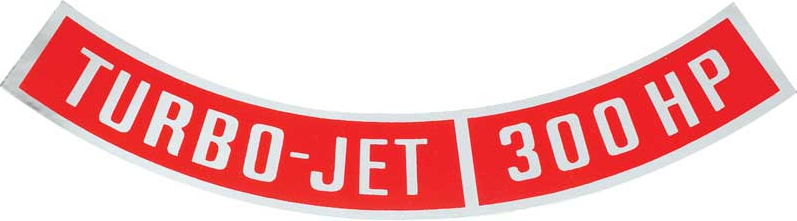OER Turbo-Jet Air Cleaner Decal 300 HP Camaro Nova Chevelle Impala Corvette