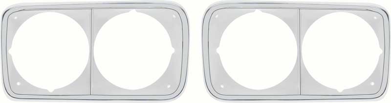 OER CT4317 1969-1972 GMC Pickup Truck Headlamp Headlight Bezel Set