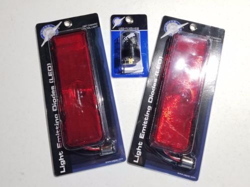 United Pacific CTL6704LED-2 1967 Chevy Camaro Standard LED Tail Light Pair Flash