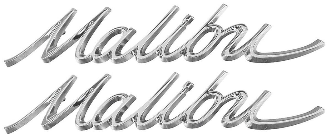 RestoParts Malibu Rear Quarter Emblem Set For 1966-1967 Chevy Malibu Models