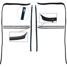 Load image into Gallery viewer, OER 8 Piece Window Felt and Glass Run Set For 1977-1980 Chevy and GMC Trucks

