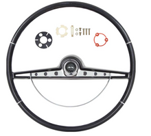 Load image into Gallery viewer, OER Black Steering Wheel Kit and Horn Button 1963 Chevy Impala Bel Air Biscayne
