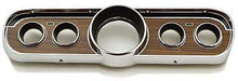 Load image into Gallery viewer, OER Gauge Dash Bezel with Deluxe Woodgrain 1964-1966 Ford Mustang
