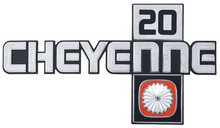 Load image into Gallery viewer, OER Front Fender "Cheyenne 20" Emblem For 1981-1988 Chevy Pickup Trucks
