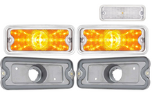 Load image into Gallery viewer, Park Lamp Housing &amp; Clear Lens LED Park Lamp Set 1973-1980 Chevy GMC Trucks
