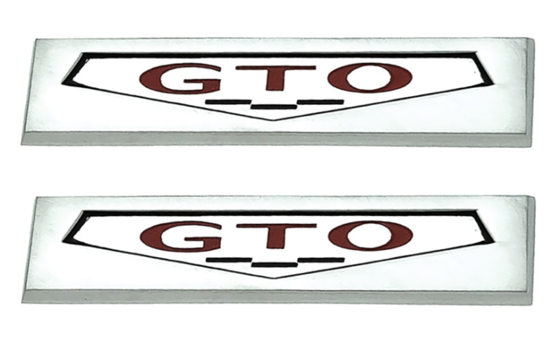 OER Reproduction Zinc Diecast Door Panel Emblem Set For 1969-1970 Pontiac GTO