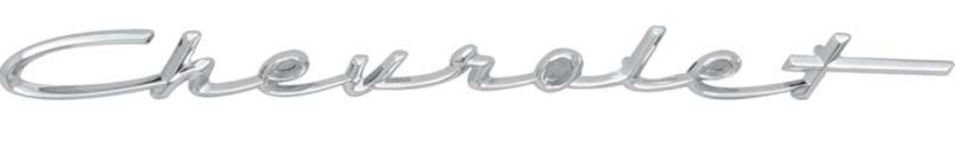 OER Chrome Script Clock Housing Dash Emblem 1957 Chevy Bel Air 150 210 Nomad