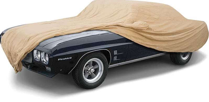 OER Tan Softshield Cotton Flannel Car Cover 1969 Pontiac Firebird/Chevy Camaro