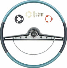 Load image into Gallery viewer, OER Two Tone Blue Steering Wheel Kit 1963 Chevy Impala With SS Emblem
