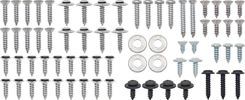 83 Piece Complete Interior Screw Set For 1968 Pontiac Firebird Models