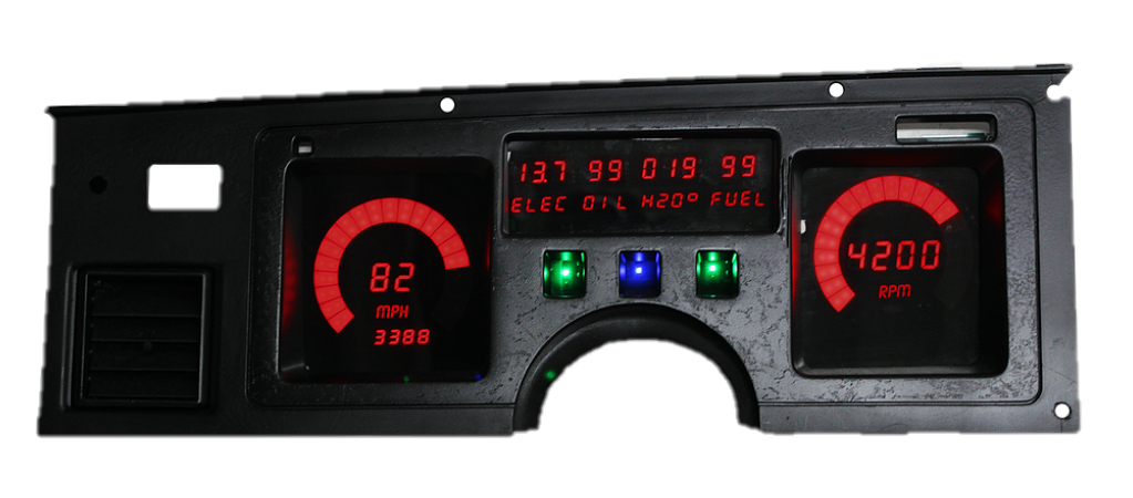 Intellitronix Red LED Digital Gauge Replacement Cluster 1984-1989 Chevy Corvette