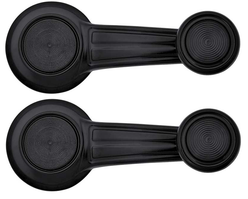 OER Black Window Crank Handle Set Camaro Firebird Impala Corvette Grand Prix