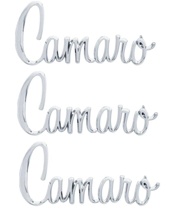 OER Diecast Front Fender and Rear Panel Emblem Set For 1970-1974 Chevy Camaro