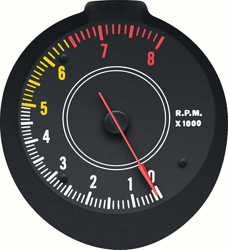 OER 1277447 Challenger / Cuda Rallye Tachometer Red Line Reproduction!