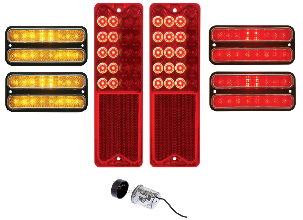 United Pacific Sequential Tail Light and Marker Lamp Set 1968-1972 Chevy Truck