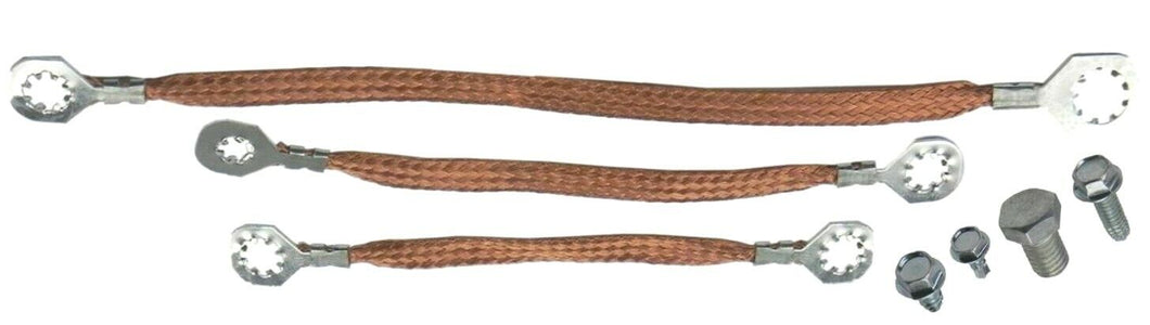 7pc Radio Suppression Ground Straps With Bolts 1965-1967 GTO Lemans Firebird