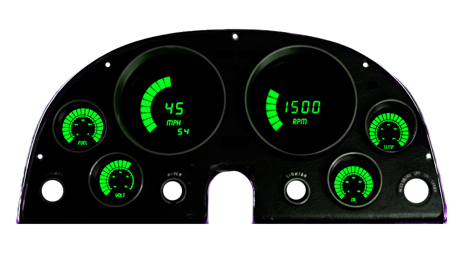 Intellitronix Green Bargraph LED Digital Gauge Cluster 1963-1967 Chevy Corvette