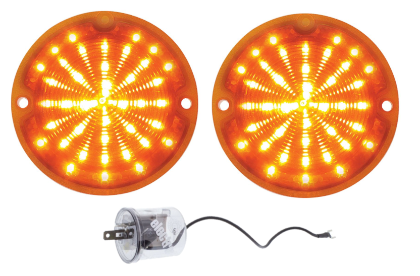 United Pacific Amber LED Parking Light Set For 1958 Chevy Impala Models