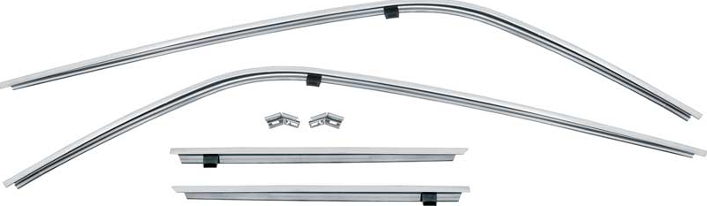 OER Roof Rail Weatherstrip Channel and Retainer Set 1968-1969 Firebird & Camaro
