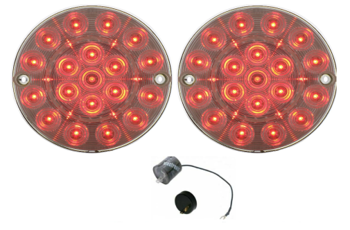 United Pacific 19-LED Clear Lens Tail Light Set For 1980-1982 Chevy Corvette