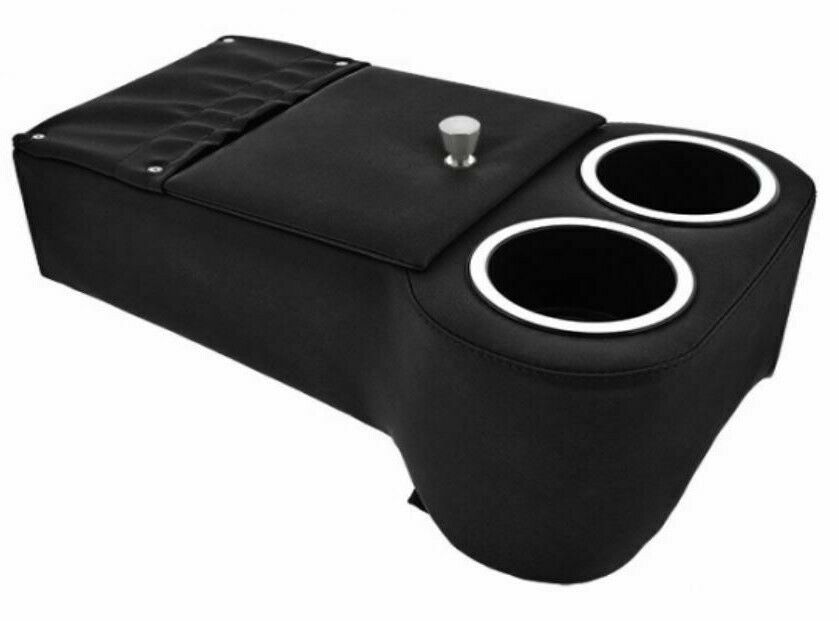 Low Rider Universal Musclecar Hotrod Floor Console With Cup Holders Madrid Black