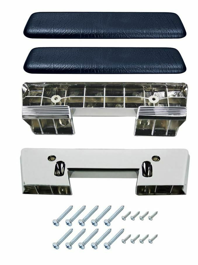 RestoParts Dark Blue Front Armrest Base/Pad Kit 1964 Chevelle 442 Cutlass Skylar