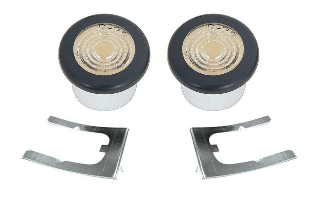 OER Front Side Marker Lamp Set With Retainters 1969 Pontiac Firebird