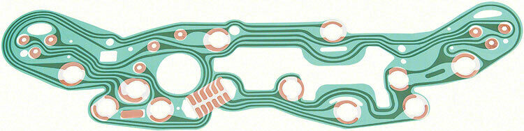 OER Instrument Panel Printed Circuit Board 1970-1981 Chevy Camaro With Gauges
