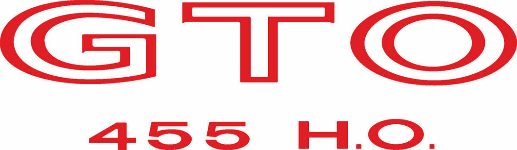 Reproduction Red Body Fender Decal For 1971 Pontiac GTO 455 HO