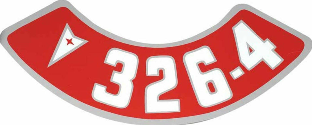 OER Air Cleaner Decal 326-4BBL 1959-77 GTO Catalina Firebird Bonneville Lemans